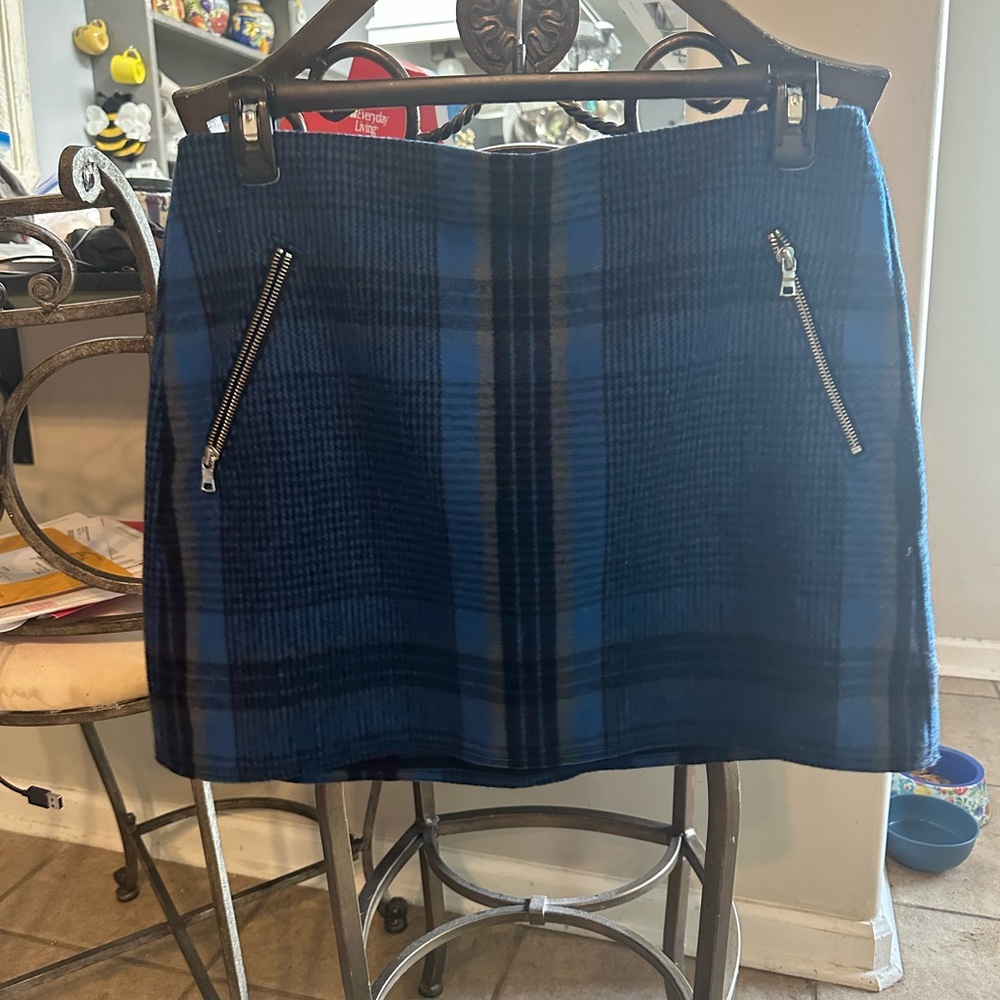 GAP Blue Black Mini Pencil Skirt for Casual Wear
